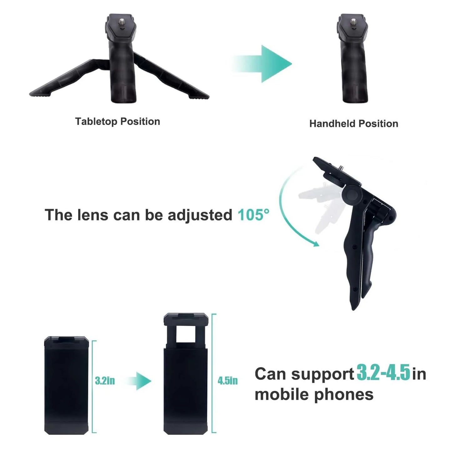 5 in 1 Vlogging Kit with Fill Light Microphone Tripod 4