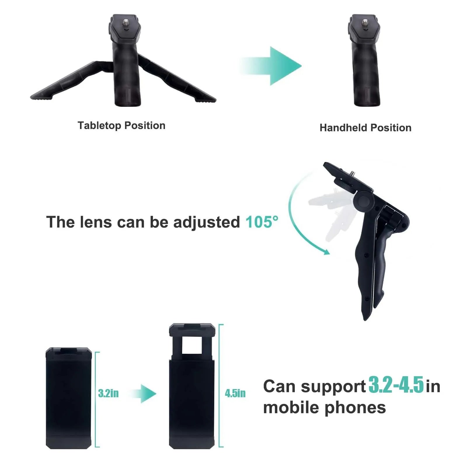 5 in 1 Vlogging Kit with Fill Light Microphone Tripod 4