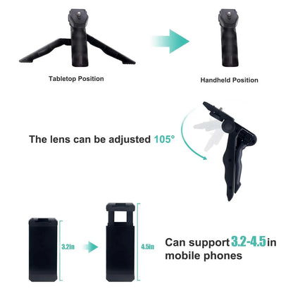 5 in 1 Vlogging Kit with Fill Light Microphone Tripod 4
