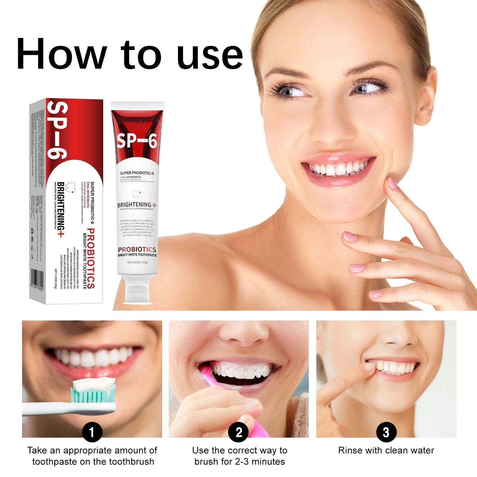 Oral Care Probiotic Whitening Toothpaste 4