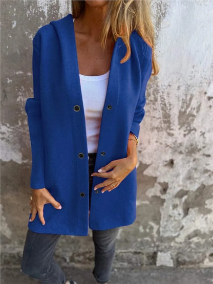 Casual Single Breasted Hooded Jacket 4