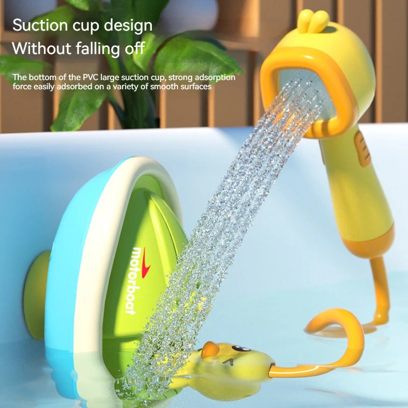Cute Duck Bathtub Boat Toy – Interactive Water Spray with 3 Emotional Duck Characters for Toddlers 4