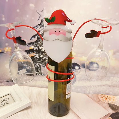 Holiday Wine Bottle Glass Holders 4