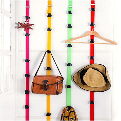 Adjustable Over the Door Purse Hat Cap Hand Bag Rack Organizer 4