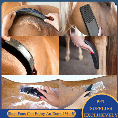 6 In 1 Dog Horse Grooming Shedding Massage Scrub Brush 4