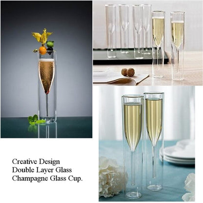 Double-walled Champagne Flutes 2PCS 4