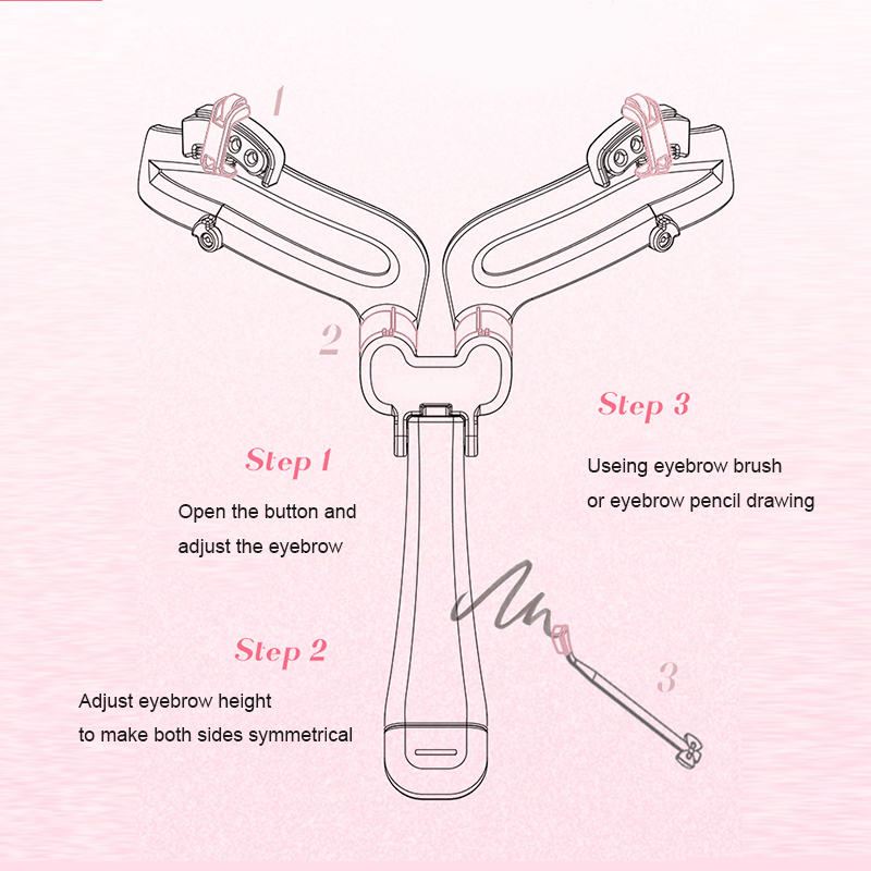 Adjustable Eyebrow Shapes Stencil 4