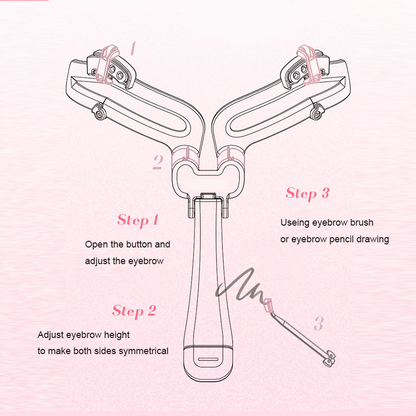 Adjustable Eyebrow Shapes Stencil 4
