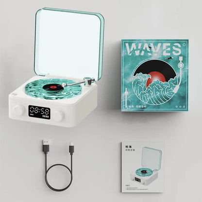 Premium Waves Retro Bluetooth Vinyl Record Player 4
