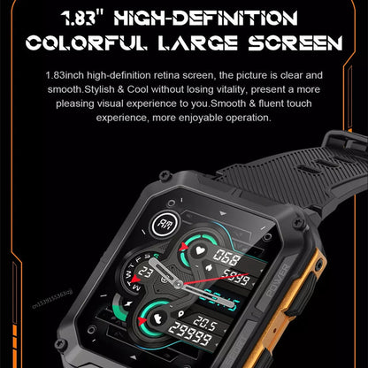 Indestructible Stainless Steel Military Style Rugged Smartwatch 4