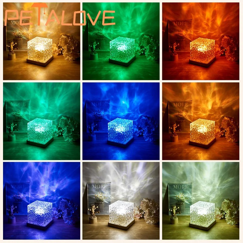 Night Light Flame Crystal Lamp 4