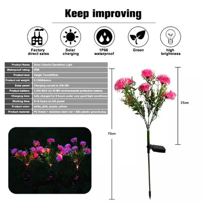 ARTIFICIAL ROSE SOLAR GARDEN STAKE LIGHTS -5 PACKS 4