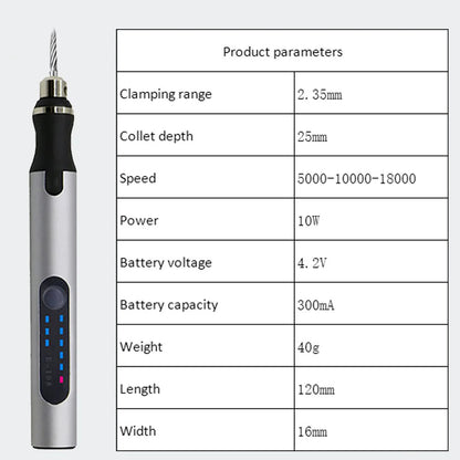 USB Rechargeable Portable Electric Micro-Sanding Engraving Pen 4