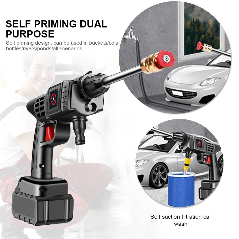 Cordless Portable High Pressure Spray Water Gun 4