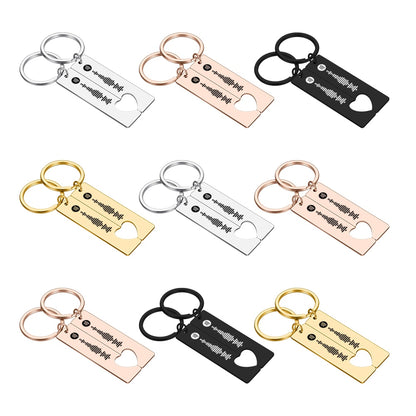 Custom Spotify Code Keychain Heart 4