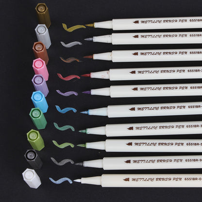 STA Metallic Markers - 10 Vibrant Colors 3