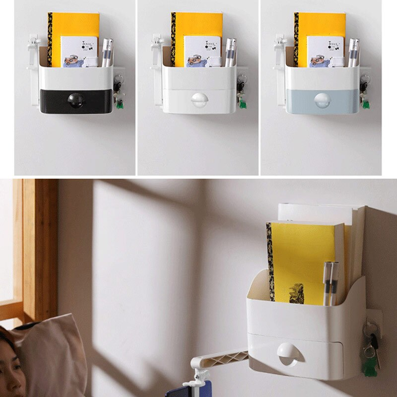 Multi-function Wall Mounted Bedside Shelf with Phone Holder 4