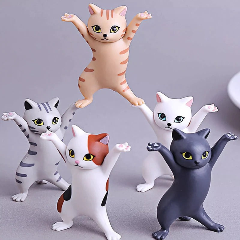 (5PCs) Magnetic Cute Dance Cat Multifunction Holders 4