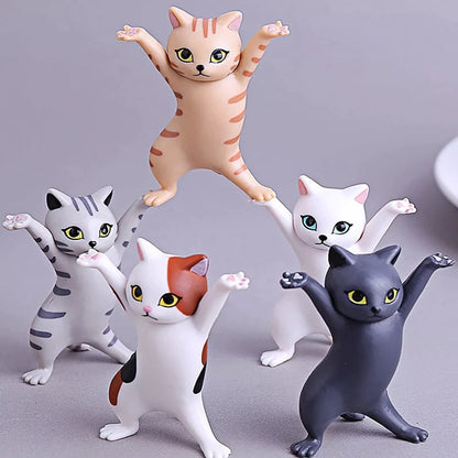 (5PCs) Magnetic Cute Dance Cat Multifunction Holders 4