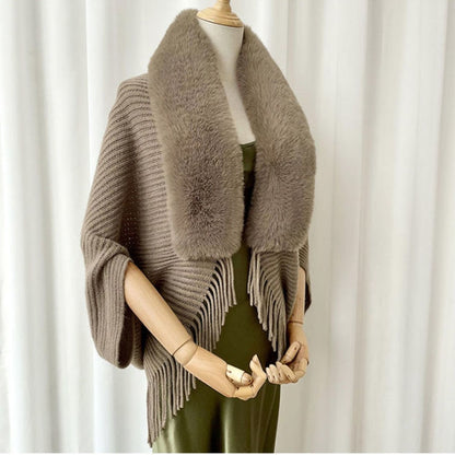 Knitted Loose Thickened Shawl Coat 4