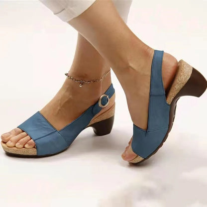 Comfortable Elegant Low Chunky Heel Shoes 4