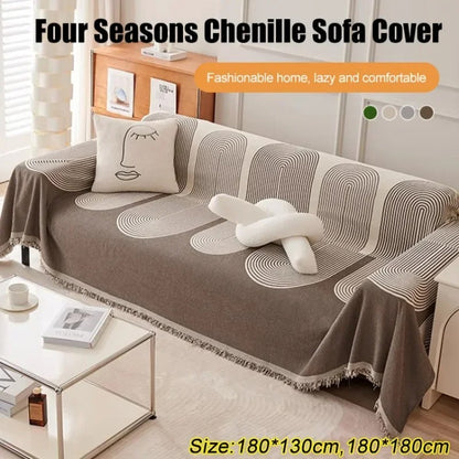 Reversible Chenille Sofa Cover 4