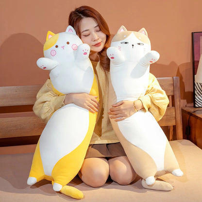 Cute Long Cat Stuffed Squish Plush Pillow 4