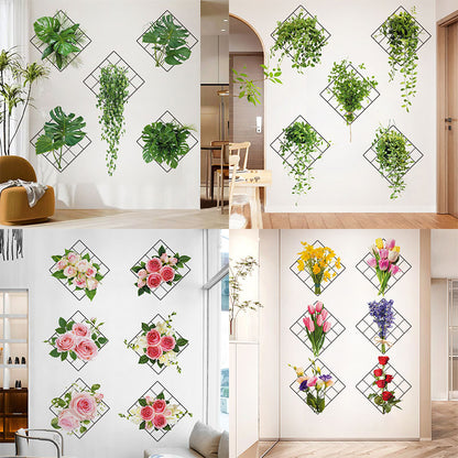 3D Green Plant Wall Sticker 4