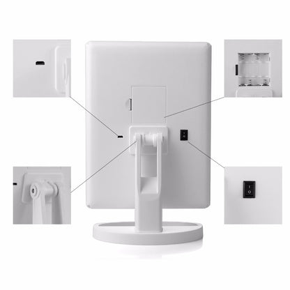 Foldable Triple-Panel LED Makeup Mirror 4