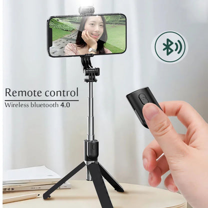 6 in 1 Wireless Bluetooth Selfie Stick With Fill Light 4