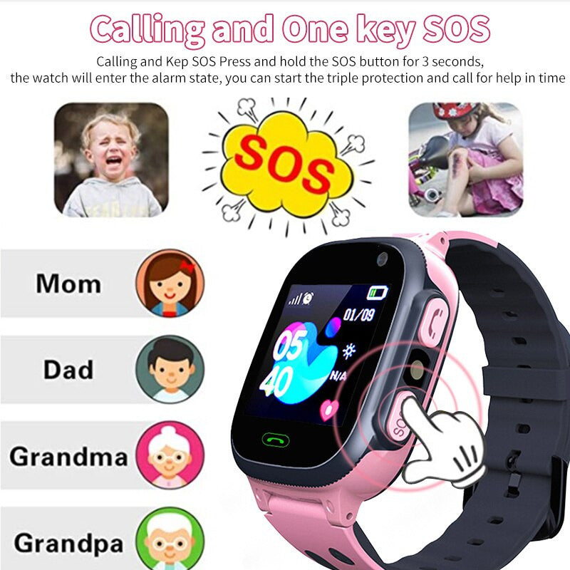 Kids GPS Tracker SOS Smartwatch 4