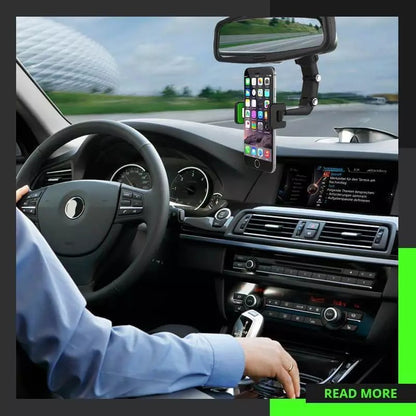 Multifunctional Rearview Mirror Phone Holder 4