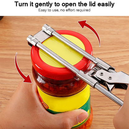 Adjustable Stainless Steel Jar & Bottle Opener 4
