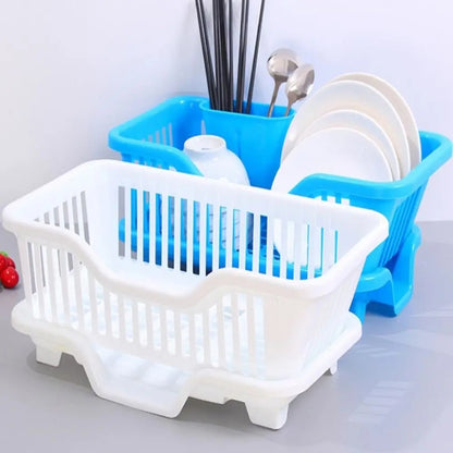 Double Layer Kitchen Dishes & Utensils Drying Organizer Rack 4
