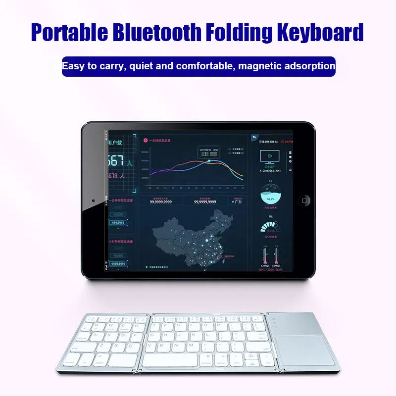 Folding Wireless Bluetooth Keyboard 4