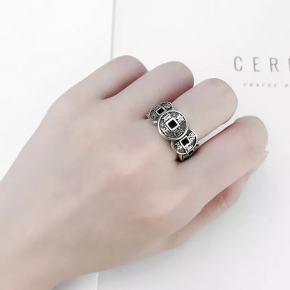 Five Emperor Coin Auspicious Ring 4