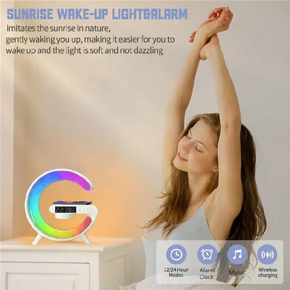 G Atmosphere Light Wireless Charger Speaker Clock 4