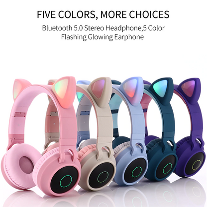 Wireless Cat Ear Headphones Bluetooth Headset 4