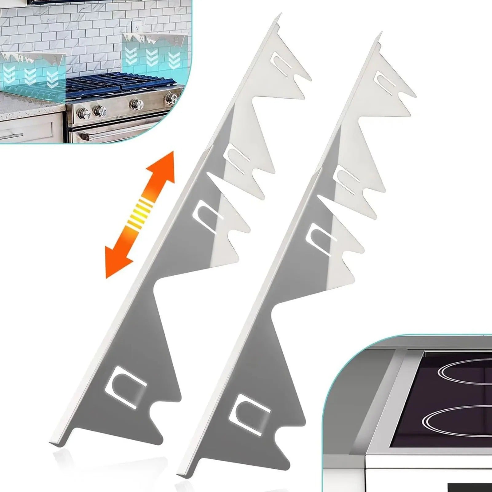 Stainless Steel Stove Gap Covers-2PCS 4