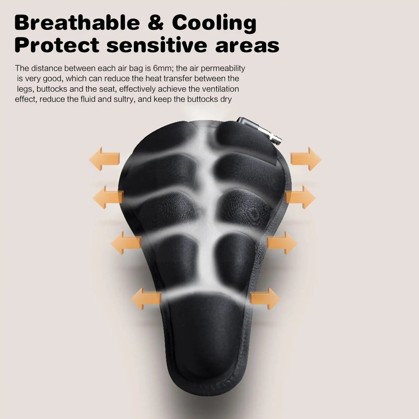 Aircush Saddle Cover Foldable Inflatable Airbag Seat Cushion 4