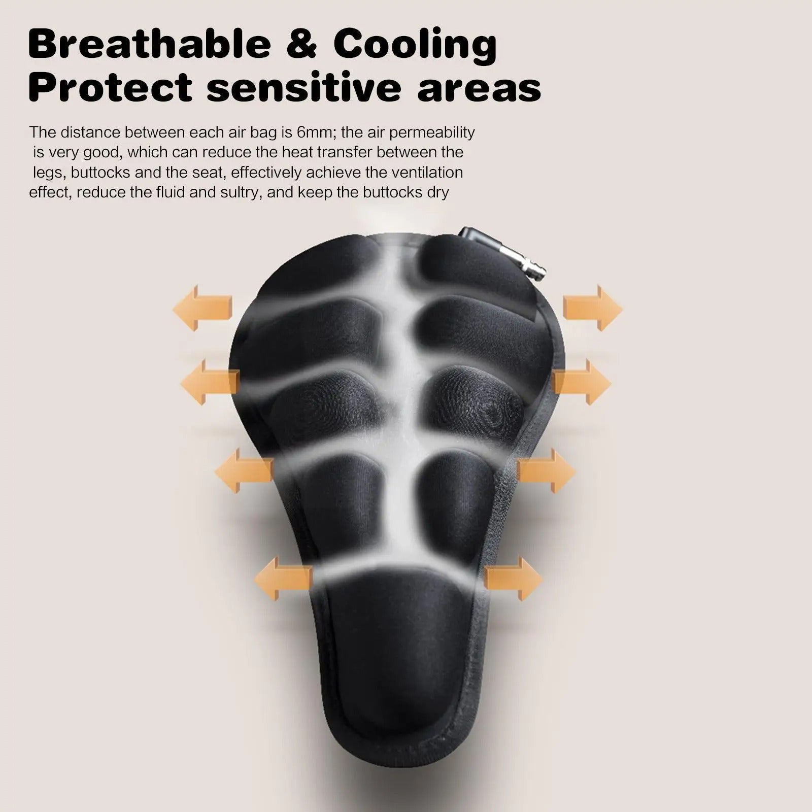 Aircush Saddle Cover Foldable Inflatable Airbag Seat Cushion 4