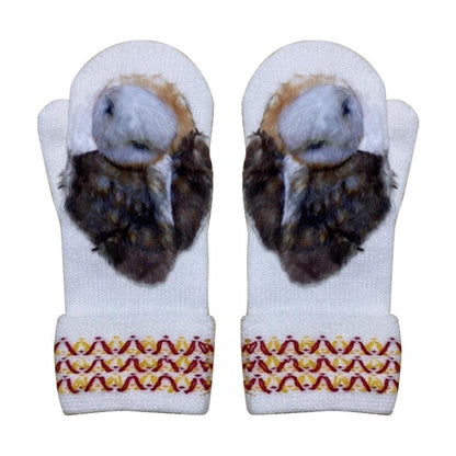 Hand Knitted Nordic Mittens With Owls 4