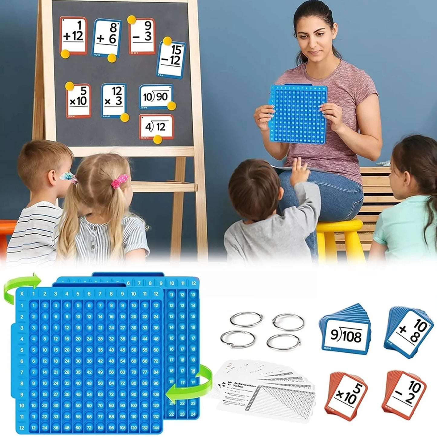 Math Flash Cards Learning Pack 4