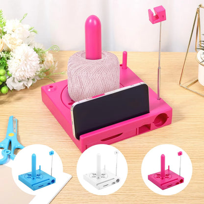 Portable Yarn Holder Spinner with Phone Stand 4