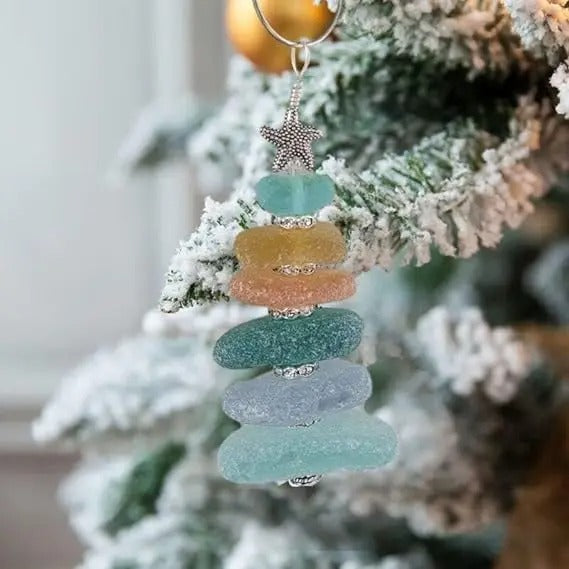 Sea Glass Christmas Tree Ornament 4