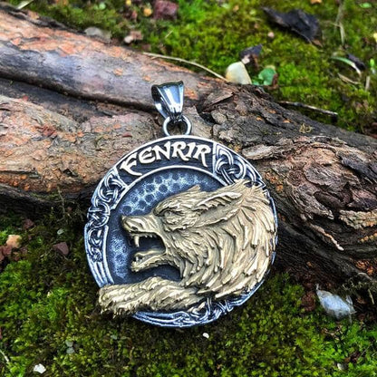 Vikings Wolf Fenrir Stainless Steel Necklace 4