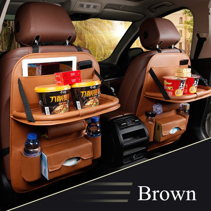 High Quality PU Leather Car Seat Back Organizer 4