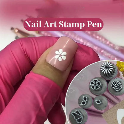 Nail Art Stamp Pen Set (6pcs) 4