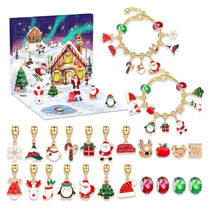 DIY 24 Days Christmas Countdown Calendar Bracelets Set 4