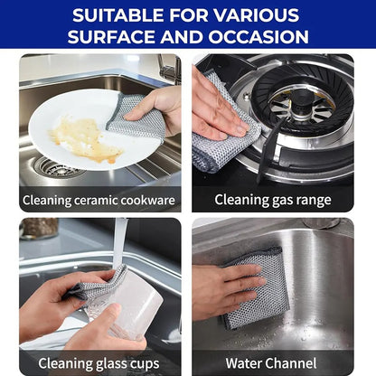 Reusable Diamond Weave Scrubber Cloths-10PCS 4